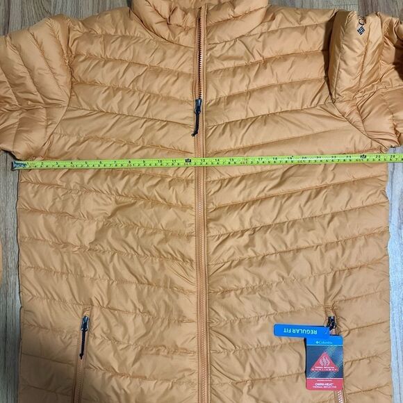 Columbia Omni-Heat Men's Orange Puffer Jacket Sz LT - Picture 4 of 16